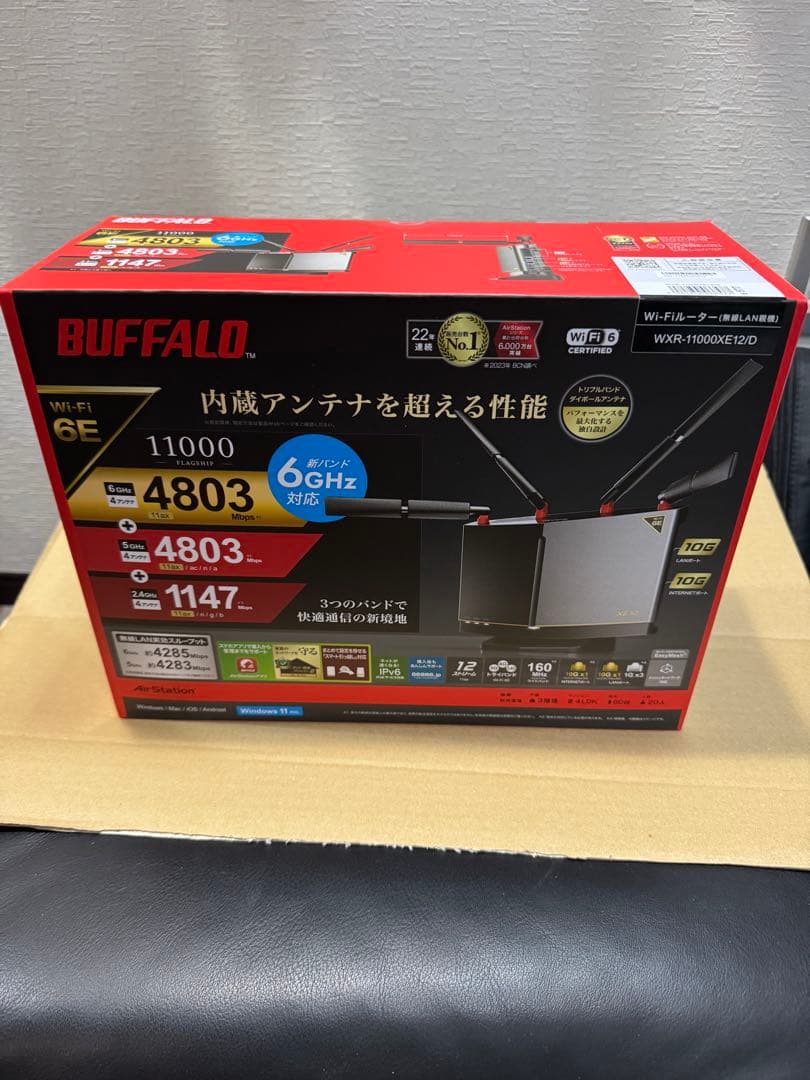 新品10ギガバッファローWiFi 6Eルーター WXR-11000XE12 /D