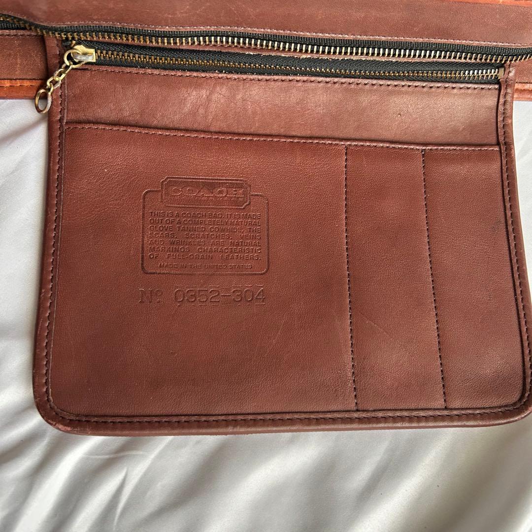 【希少】80s USA製 オールドコーチ レザー ビジネスバッグ 2way 茶