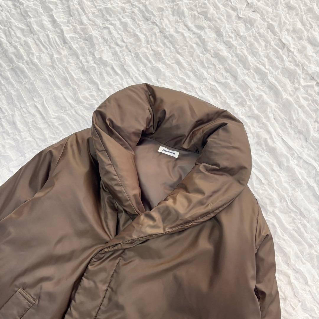 【美品】 Plantation(プランテーション) ダウンコート ショールカラー