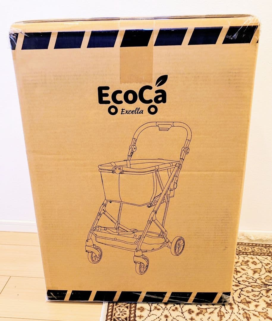 【エコカ 最新モデル】 エクセラ ショッピングカート黒 (保冷バッグセット)