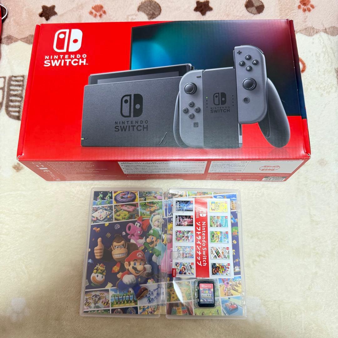 【超美品】 Nintendo Switch一式 マリオパーティーカセット付き