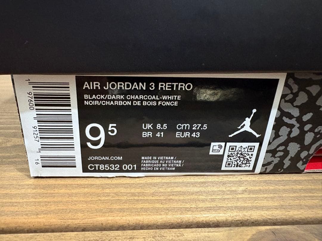 【美品】Nike Air Jordan 3 Retro Black Cat