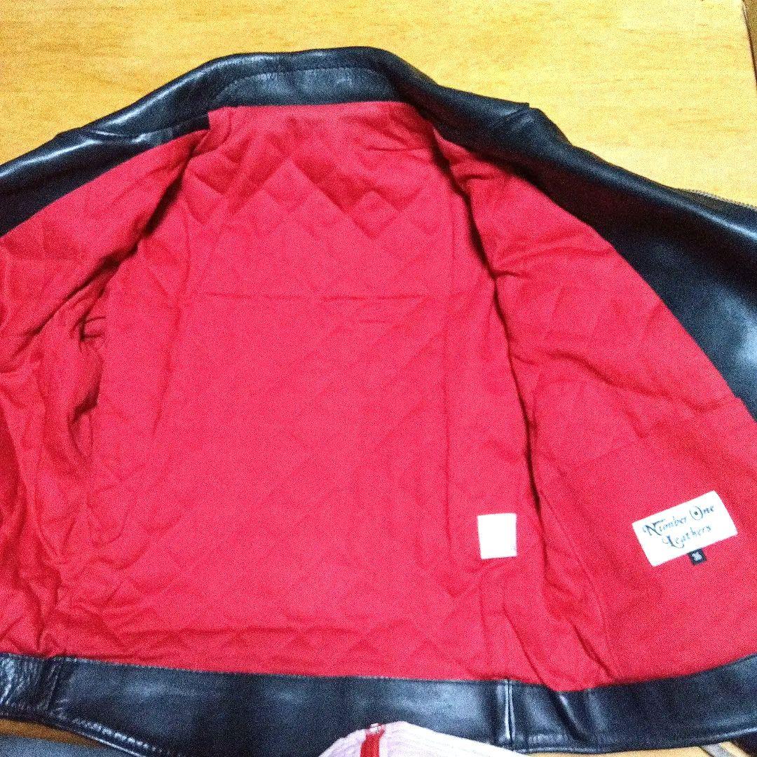 レッドムーンのワンスタータブルライダースジャケット。ワンスター、バックル純銀。