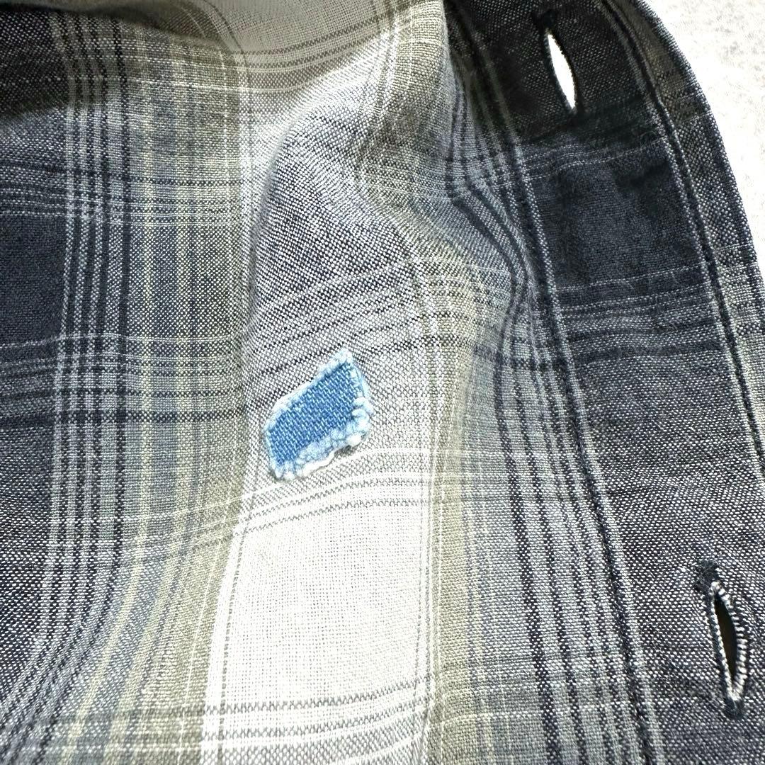 90s POLO SPORT ポロスポーツ オンブレチェックシャツ ブラック