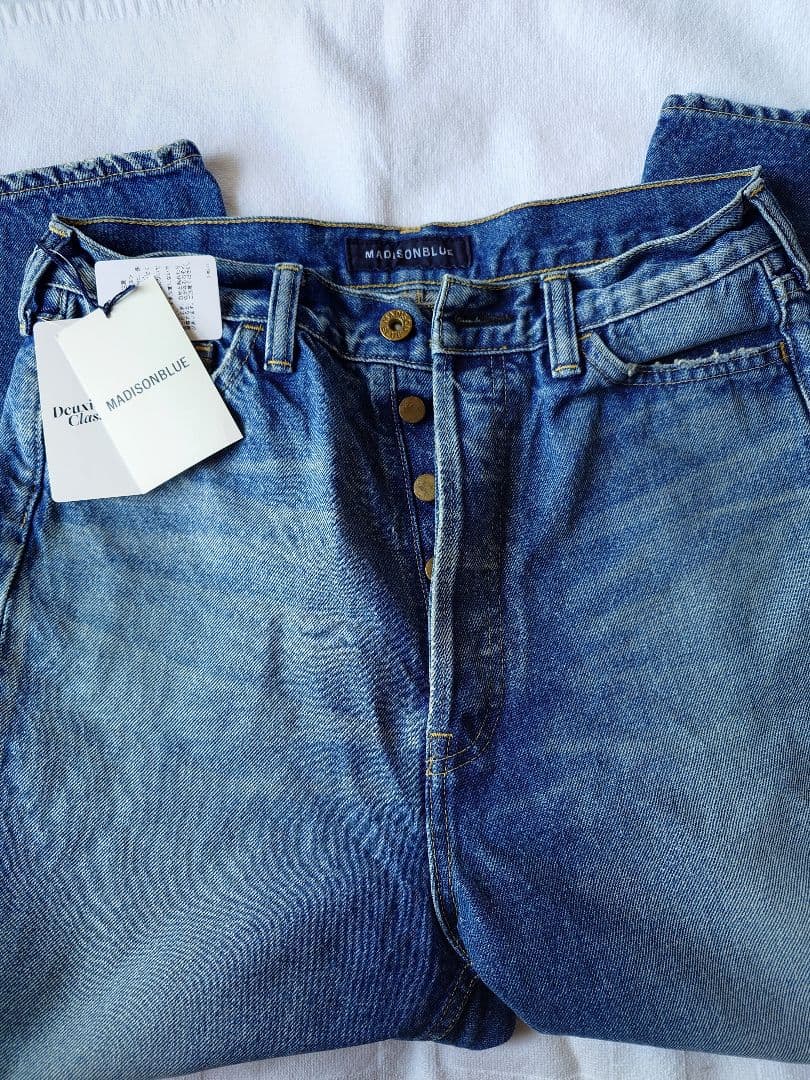 未使用　マディソンブルー CRASHED SAROUEL デニム 38