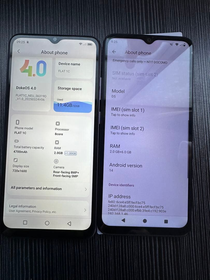 Androidスマートフォン 2台セットでの出品です。