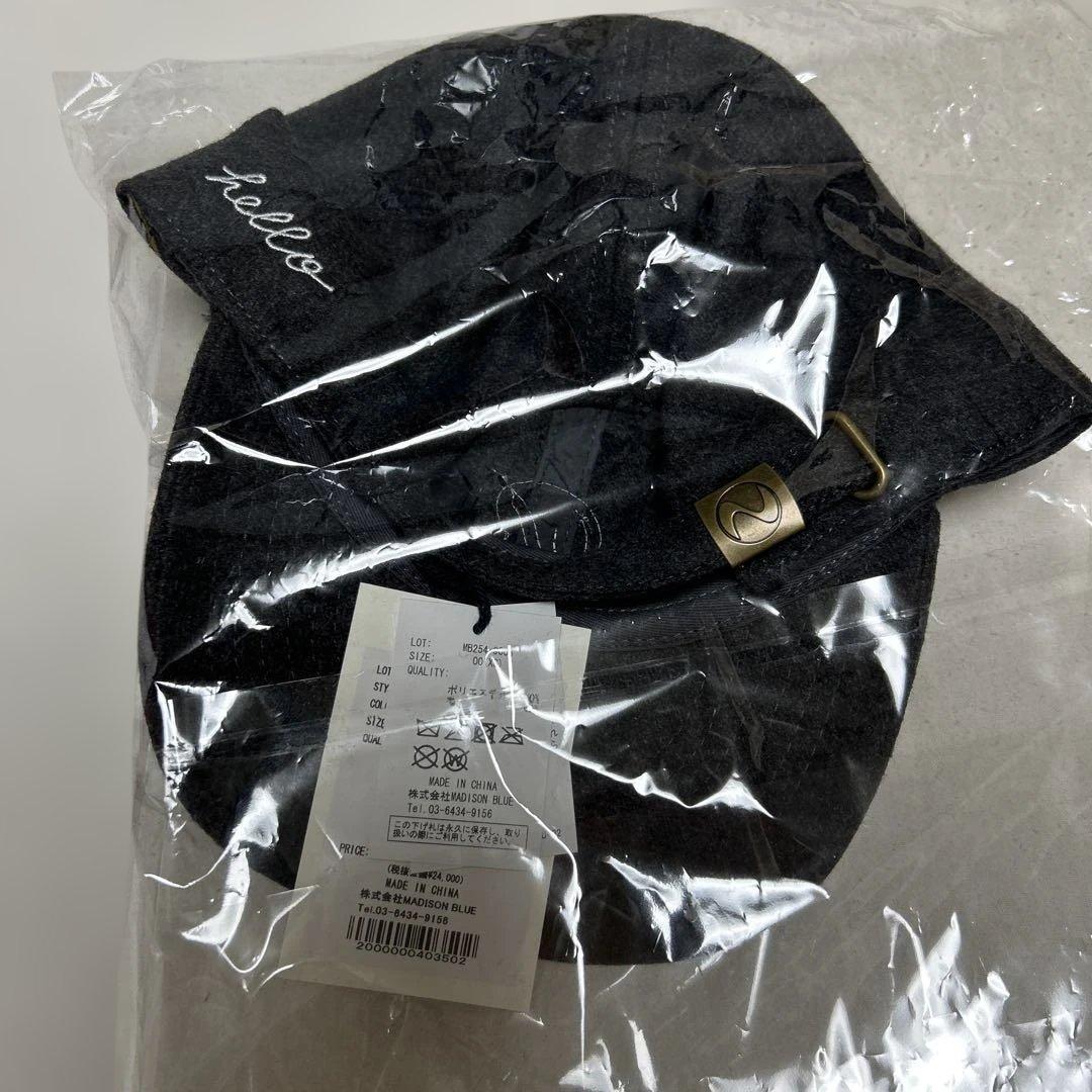 新品 MADISONBLUE マディソンブルー CAP PEARL グレー