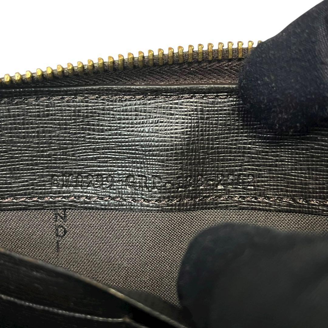 希少✨フェンディ 長財布 ラウンドファスナー PVC FFロゴ ズッカ 茶色