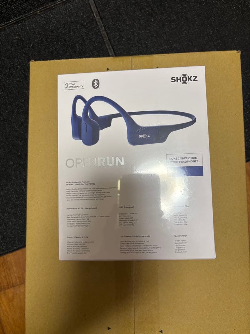 SHOKZ OPENRUN 骨伝導イヤホン ブルー