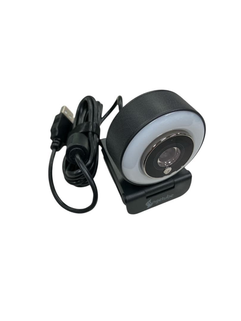 Angetube webカメラ 1080P ストリーミング マイクとライト付き