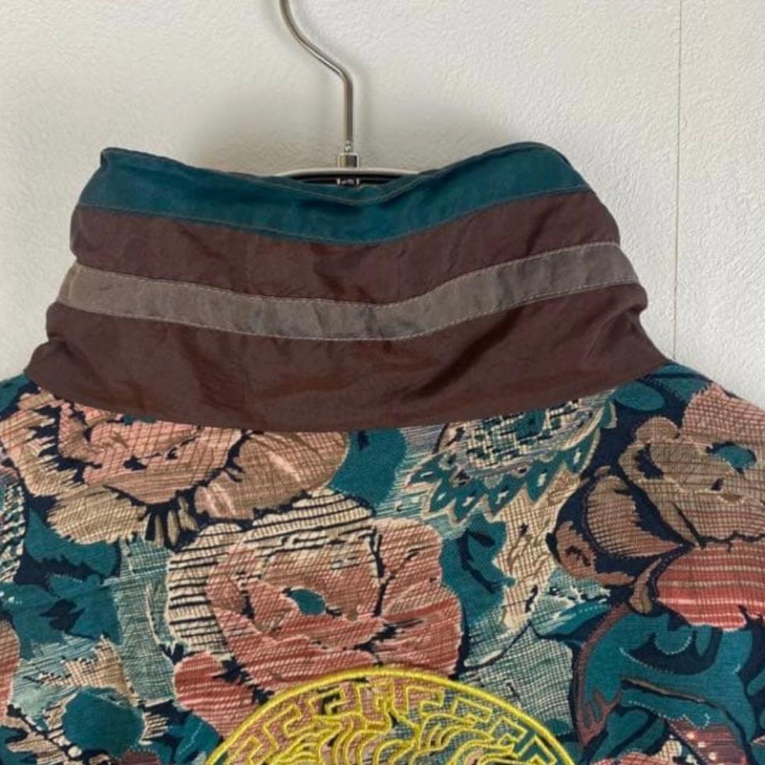 VERSACE 90s ヴェルサーチ メデューサ刺繍ロゴ ナイロンジャケット