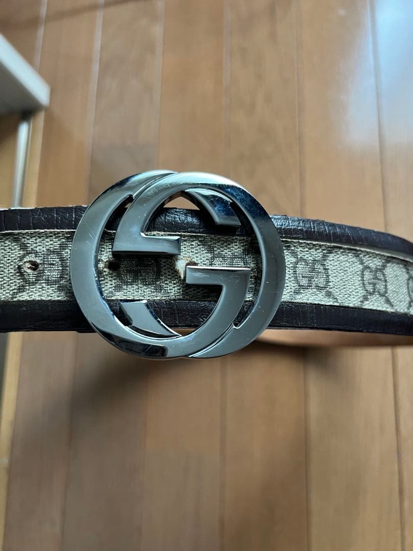 GUCCI ベルト ブラック/ベージュ 142930-1766-90-36