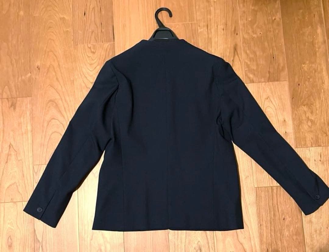 【美品】プラステ　ネイビー ノーカラーブレザー、パンツセット