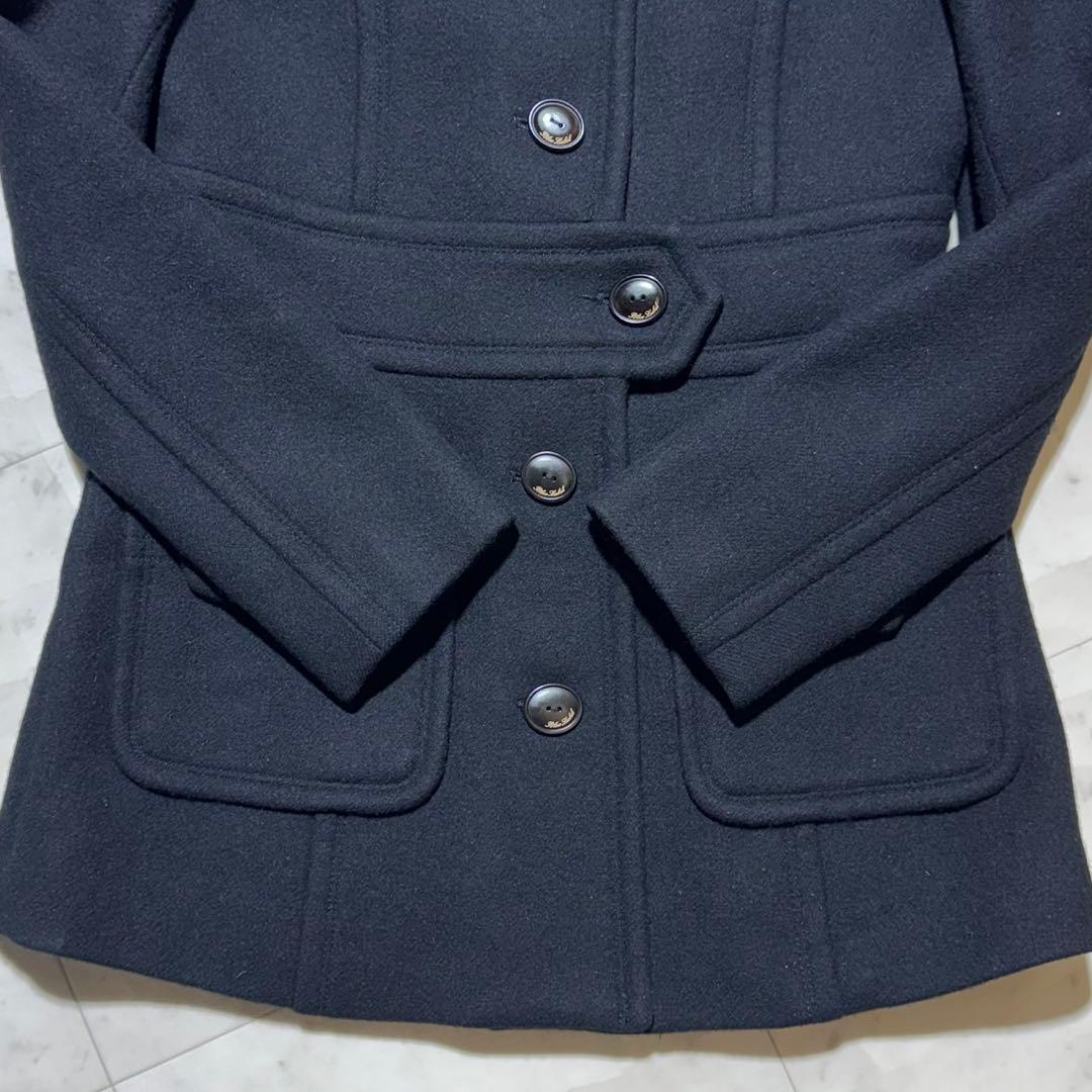 未使用級✨BURBERRY BLUE LABEL ダッフルコート カシミヤ混 黒