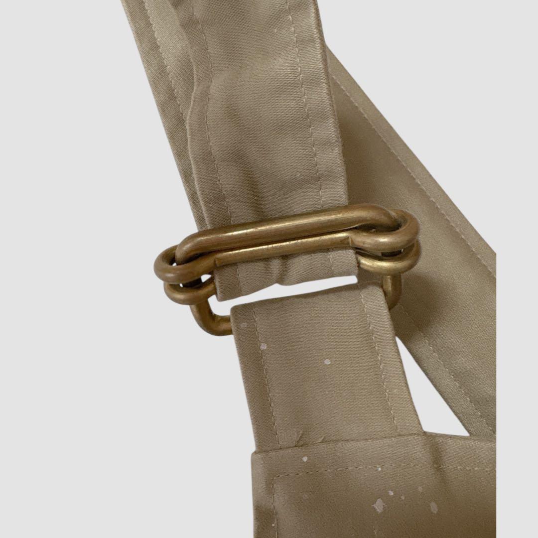 NEAT ニート　オーバーオール　ペイント加工　白ペンキ　サロペット　ベージュ