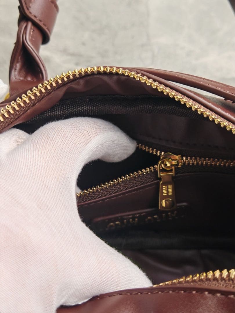 MIU MIU マドモアセル ミニ ショルダーバッグ ブラウン　美品