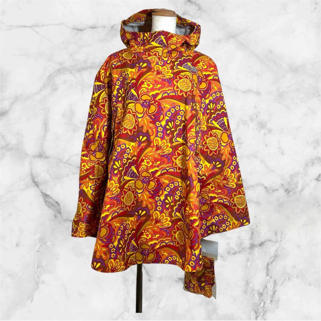 2601 美品 THE NORTH FACE ノースフェイス ポンチョ 総柄