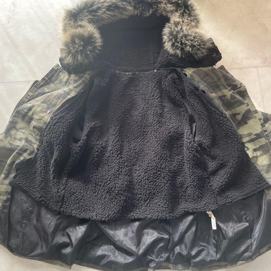 d.i.a 迷彩ファー付きミリタリージャケット