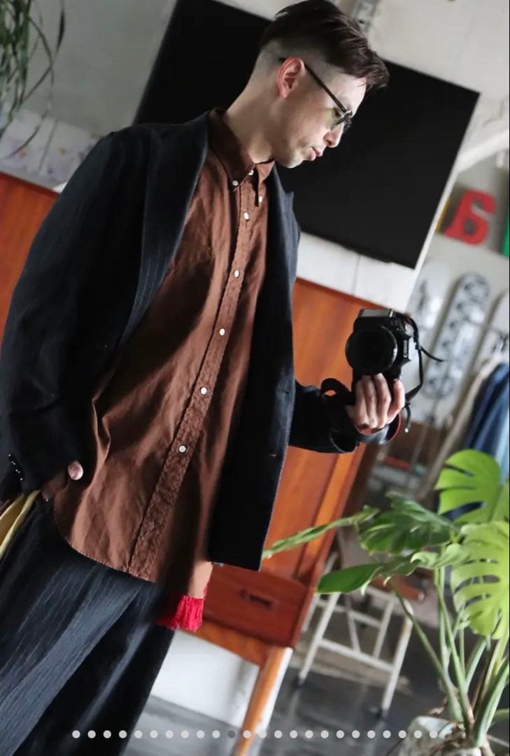 A.PRESSE BD Oxford shirt ブラウン サイズ2