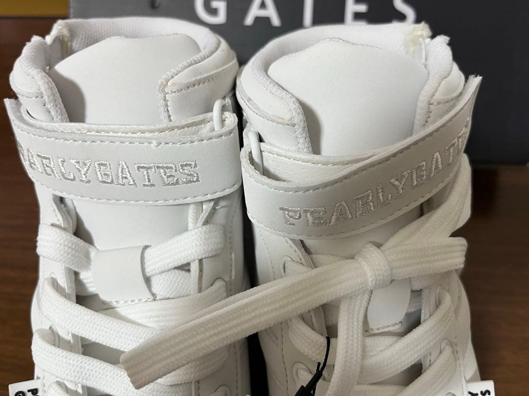 新品【PEARLY GATES 】 ゴルフシューズ 24.0ハイカット　ホワイト
