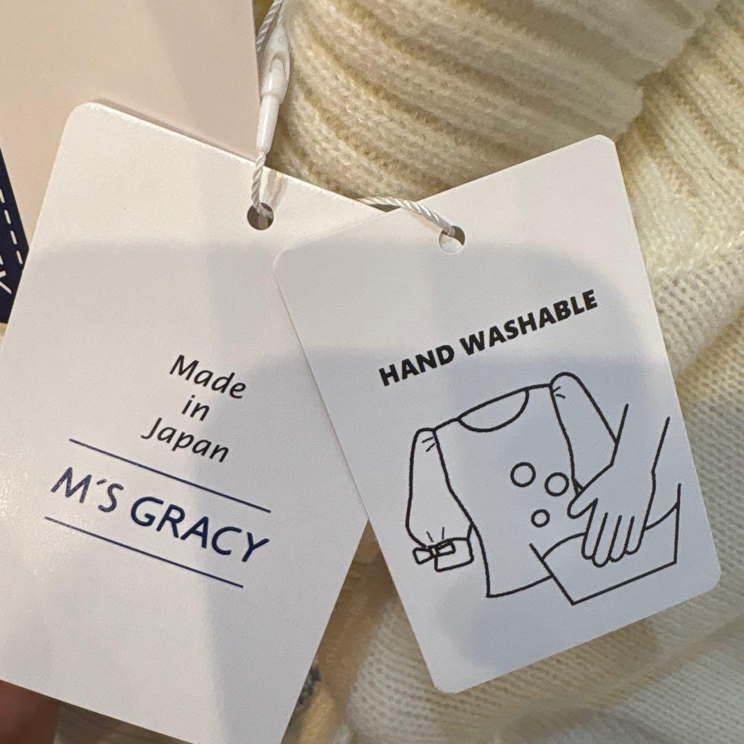 新品未使用タグ付き　エムズグレイシー　リボン　ニット