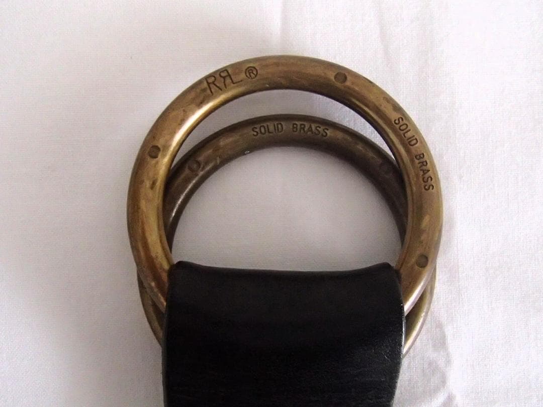 RRL ダブルアールエル ダブルリングレザーベルト USA製 サイズ30 美品