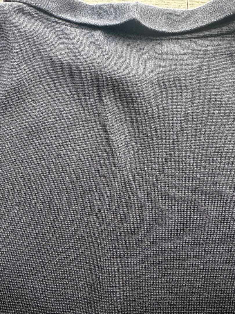 未使用 M'S GRACY 袖リボン ウールニット セーター 38 黒 襟付