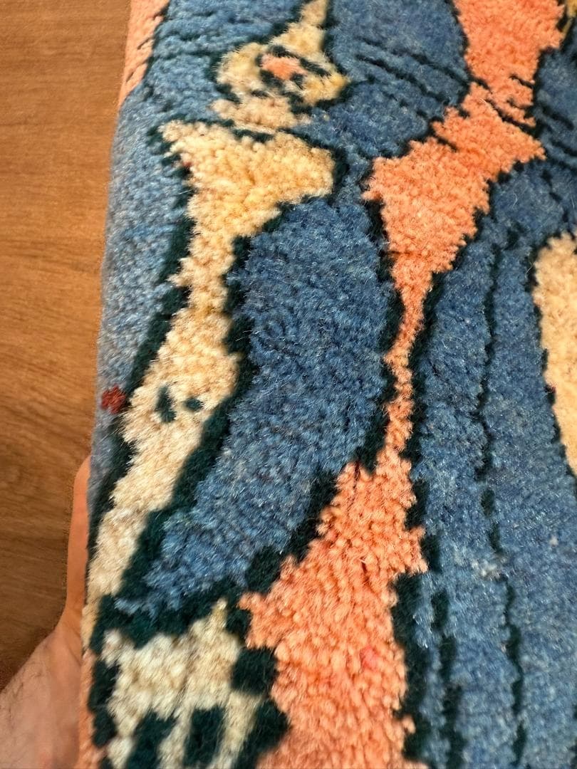 ペルシャギャッベ (ギャベ) チェアマット 40x47cm ギャッベ ラグ 玄関