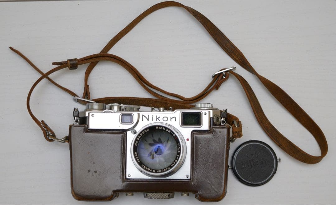 Nikon S2 レンジファインダーカメラ 革ケース付き