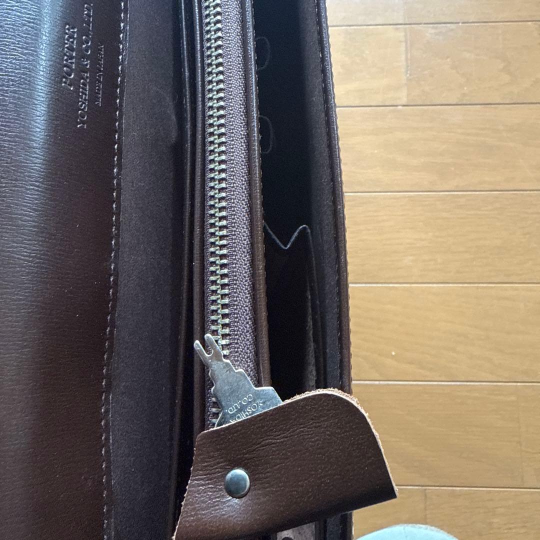 PORTER ブラウンレザービジネスバッグ
