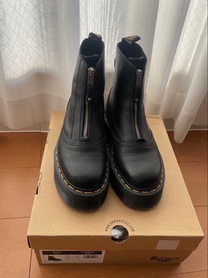 厚底 ブーツ JETTA ZIP BOOTS ジップ レディース ブラック