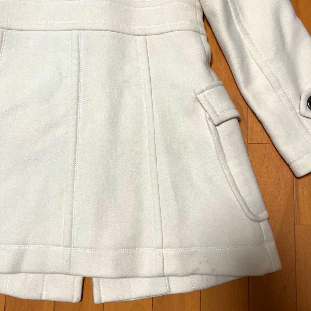 バーバリーブルーレーベル ダッフルコート メガチェック　フード付 アンゴラ混