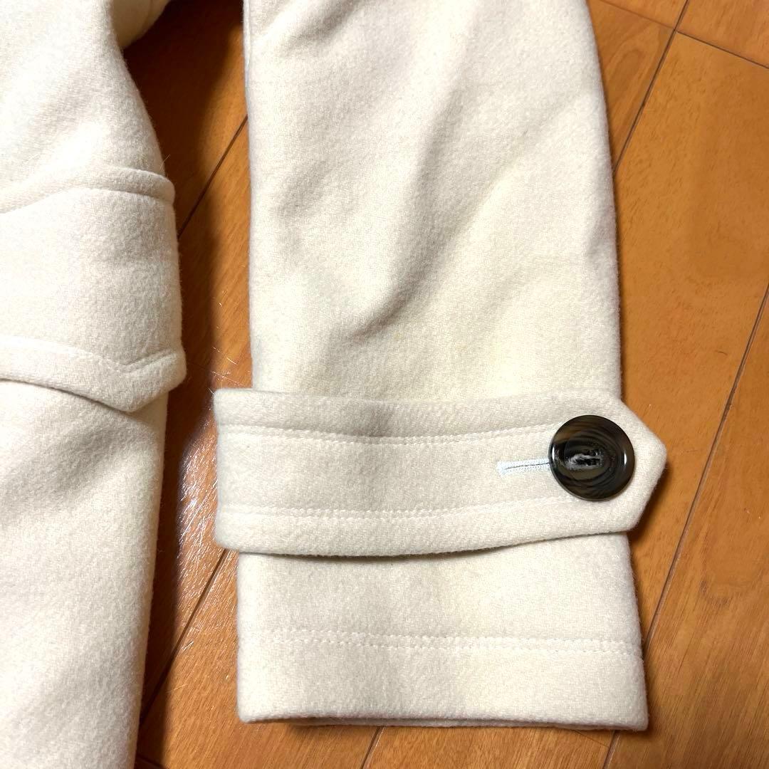 バーバリーブルーレーベル ダッフルコート メガチェック　フード付 アンゴラ混