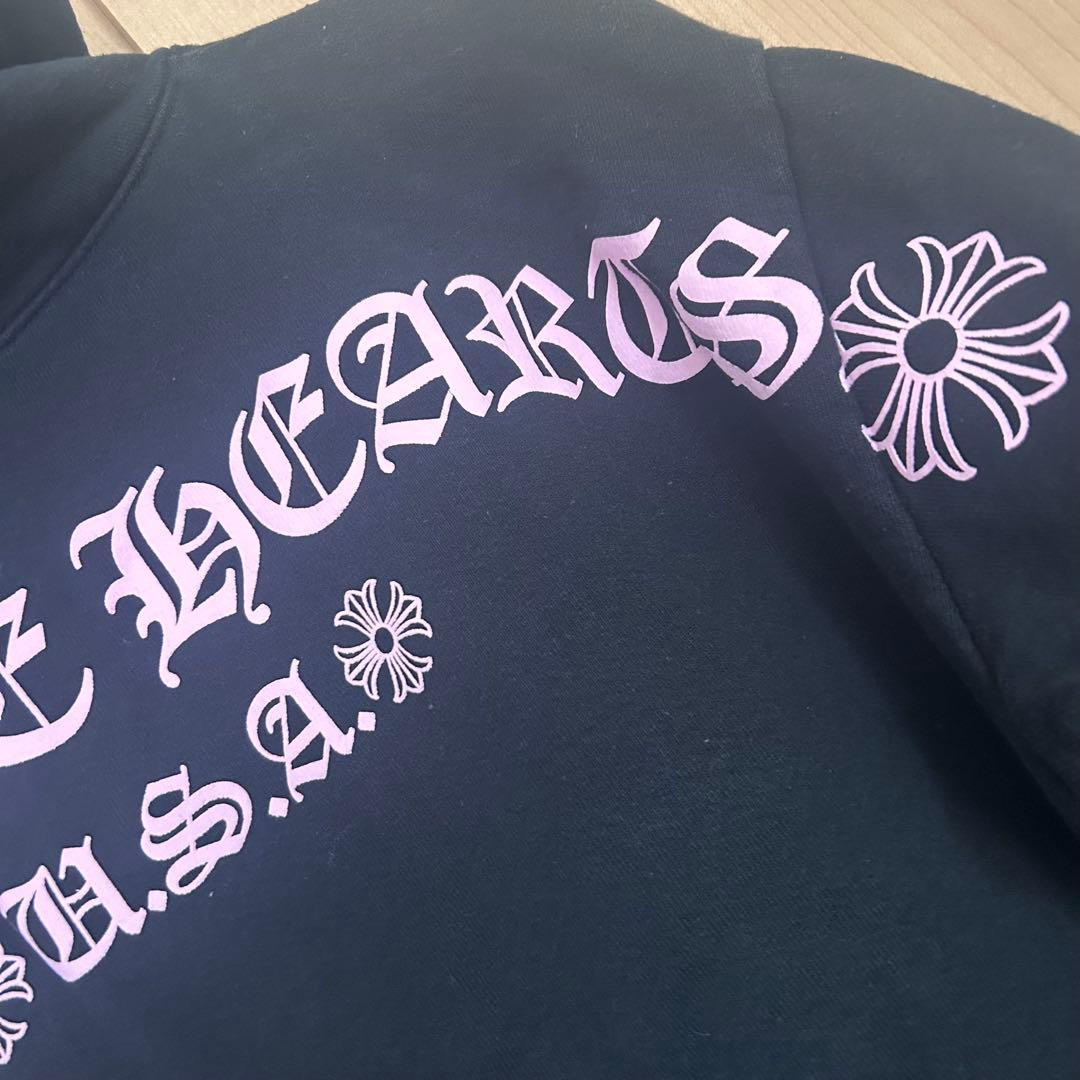 クロムハーツ マッティボーイ ピンク フローラルクロス パーカー