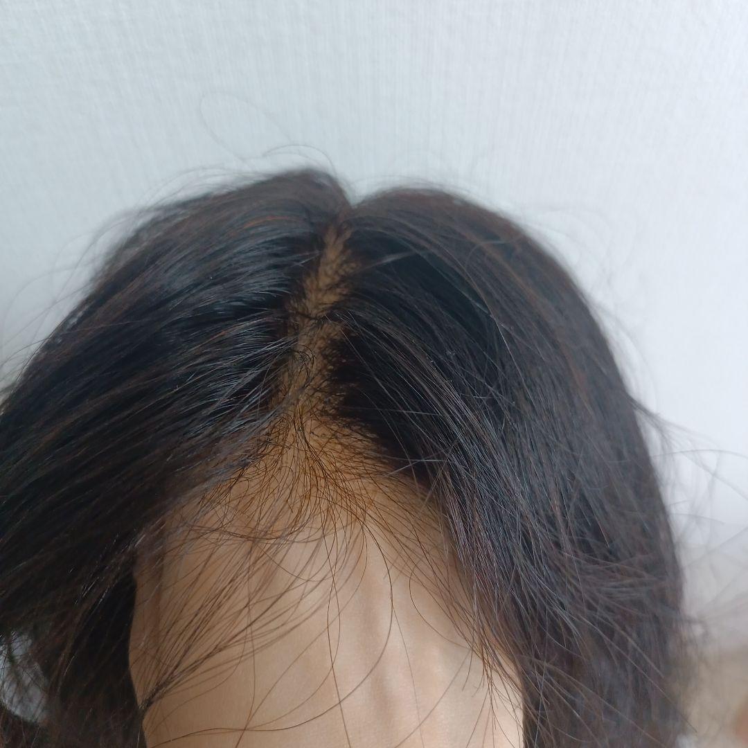 ダークブラウン ウェーブロングウィッグ100%バージン人毛