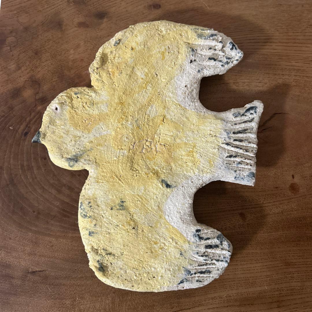 前川幸市　鳥の陶板　貴重　美品