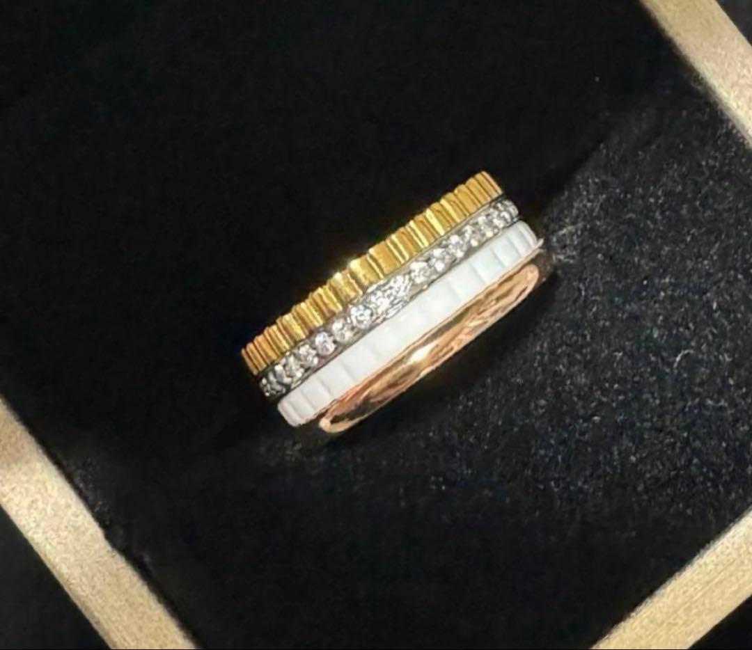 US5号 日本サイズ約9号　キャトルリング　K18コーティング