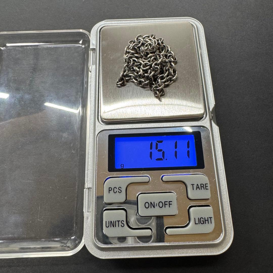 【50㎝ 15g 燻し加工】小豆チェーン ネックレス