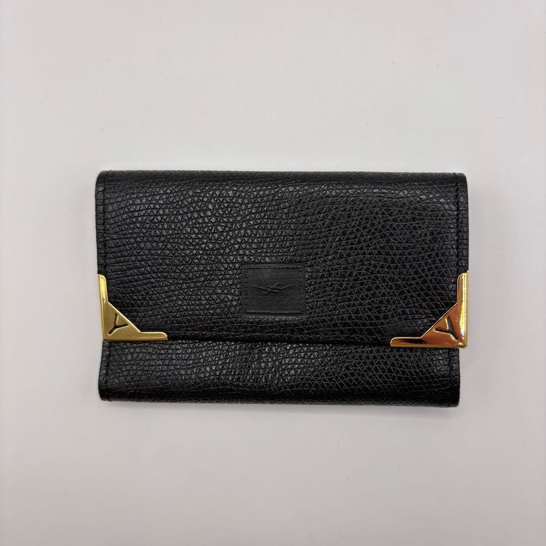 yves saint laurent キーケース　6連　ブラック　ゴールド金具