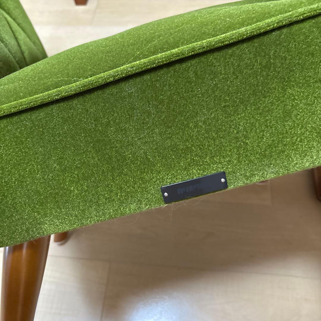 【短期間出品】カリモク60 カフェチェア モケットグリーン