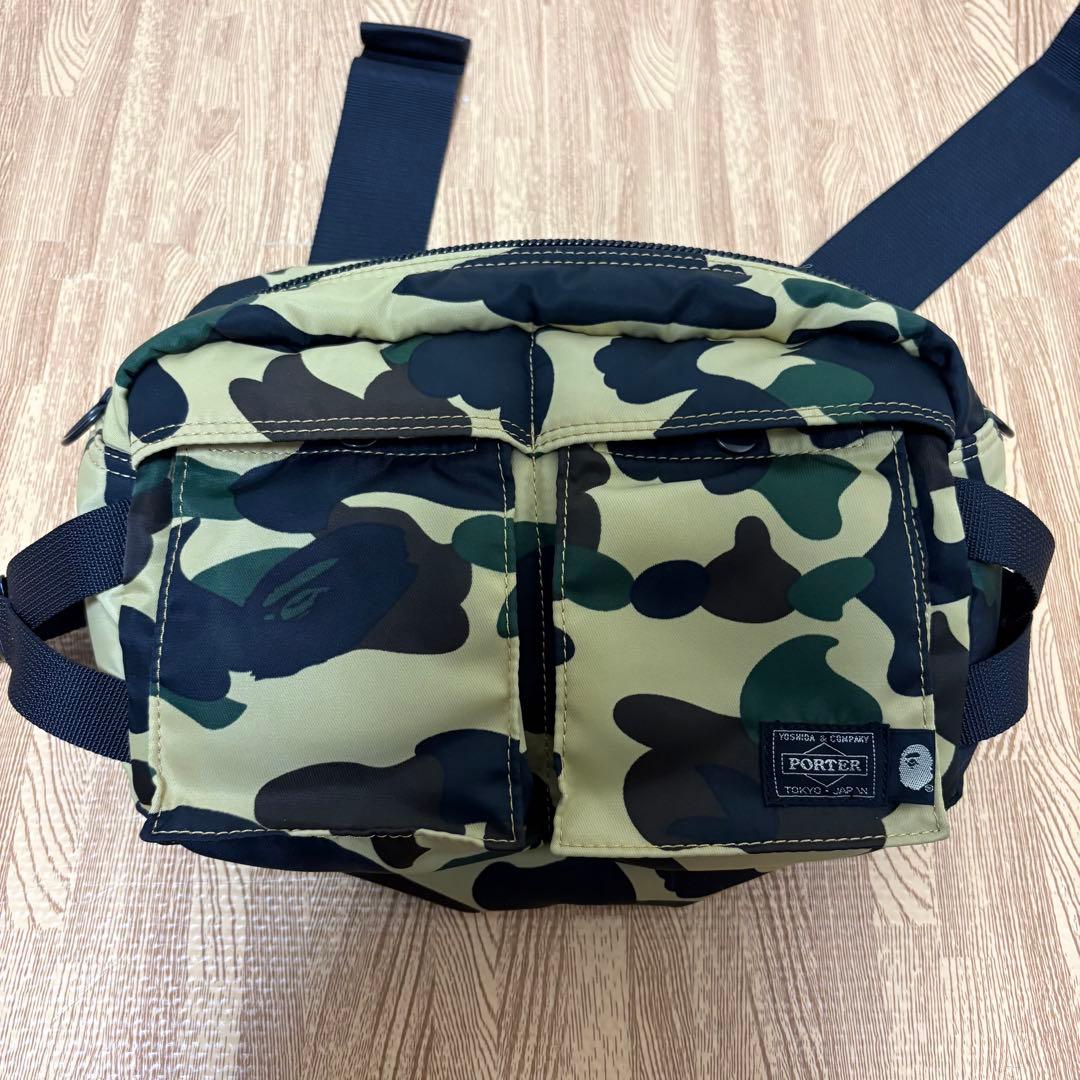 PORTER A BATHING APE ウエストバッグ カモフラ カモ柄