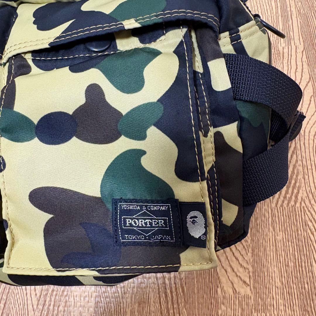 PORTER A BATHING APE ウエストバッグ カモフラ カモ柄