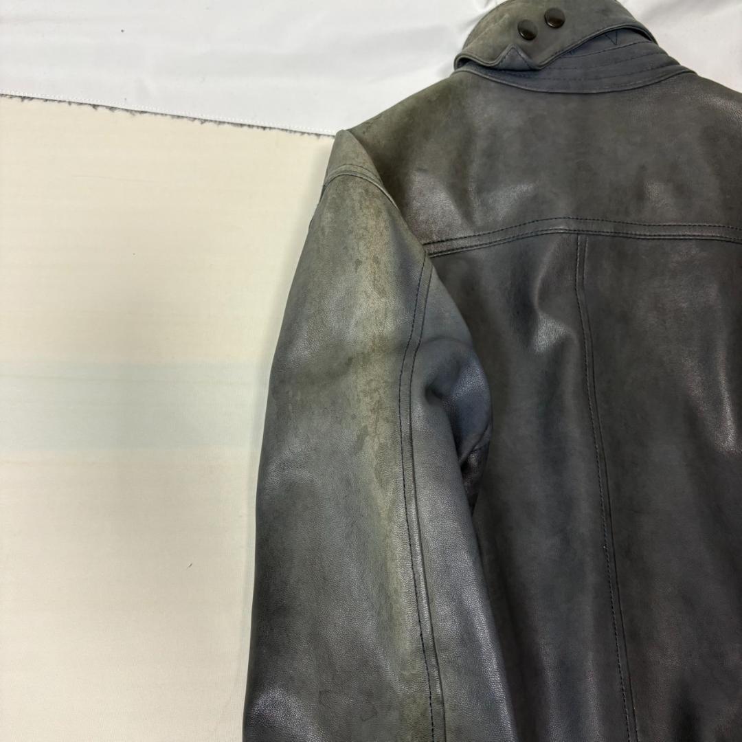 BURBERRY BLACK LABEL ラムレザー シングルライダース M