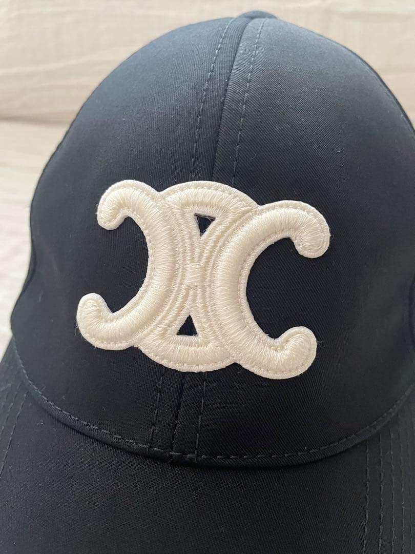 CELINE ベースボールキャップ　ブラック　Sサイズ