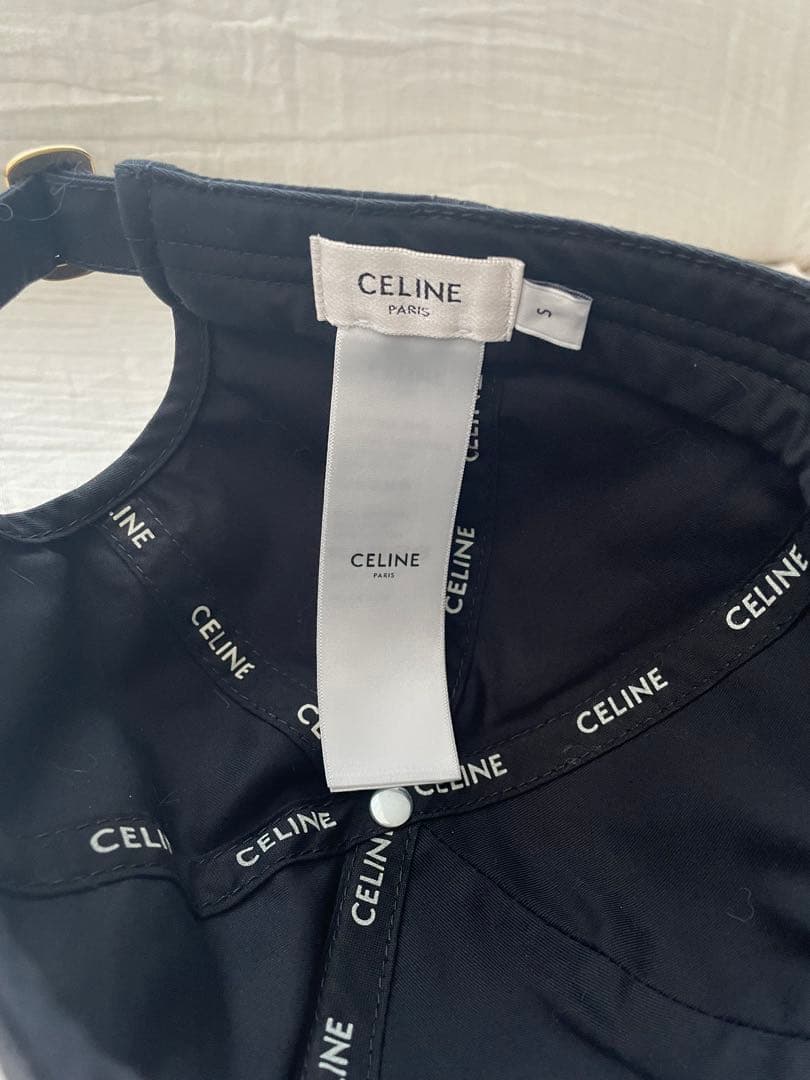 CELINE ベースボールキャップ　ブラック　Sサイズ