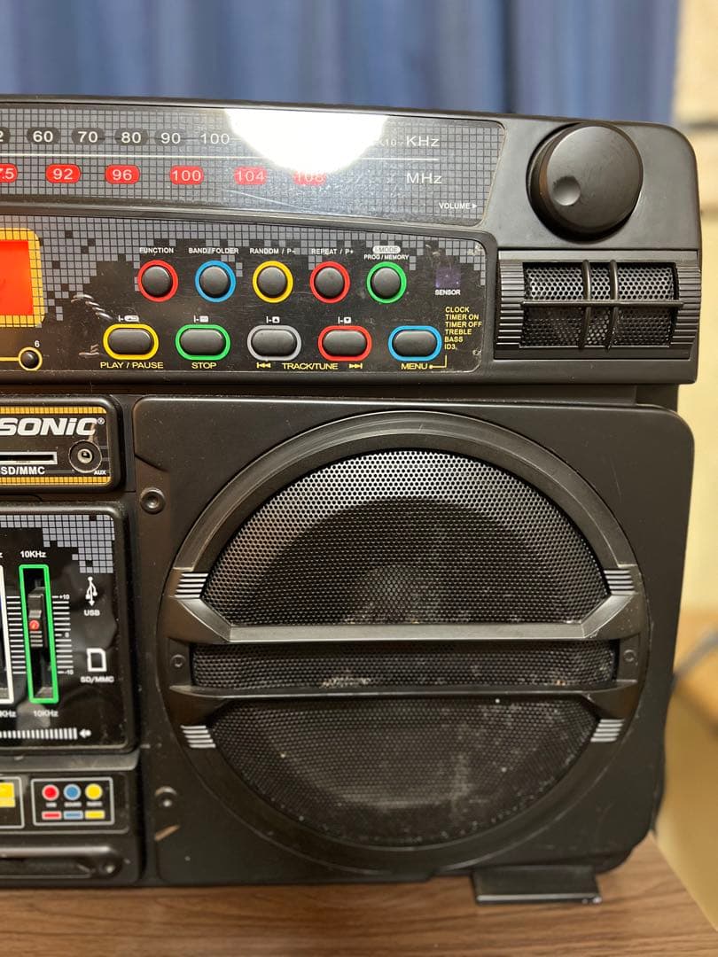 激レア LASONIC Bluetooth レトロ ラジカセ風　ラソニック