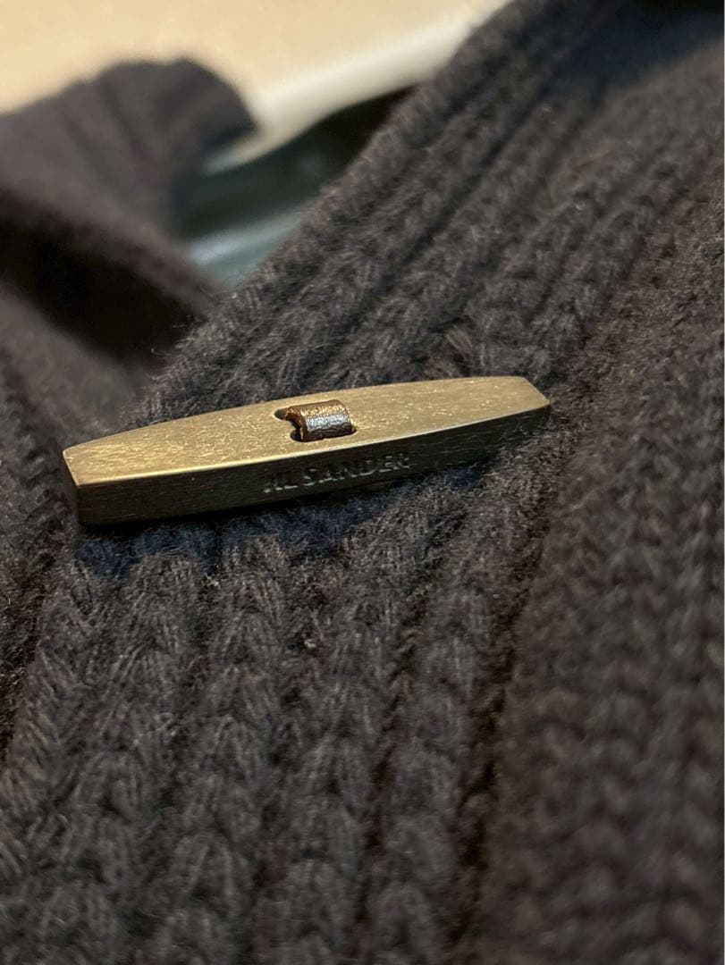 ジルサンダー　ニットジャケット　ショールカラー