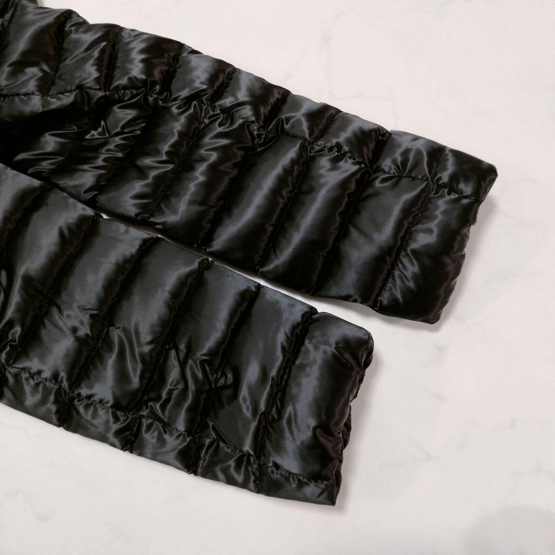 新品　タグ付き　スーパービューティー ベロア切り替えダウンジャケット　ブラック