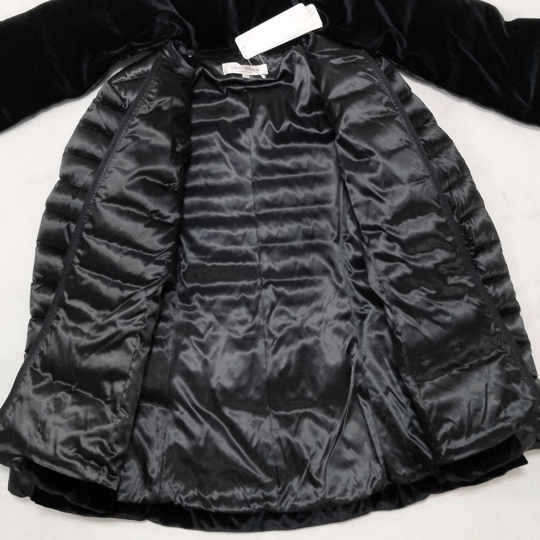 新品　タグ付き　スーパービューティー ベロア切り替えダウンジャケット　ブラック