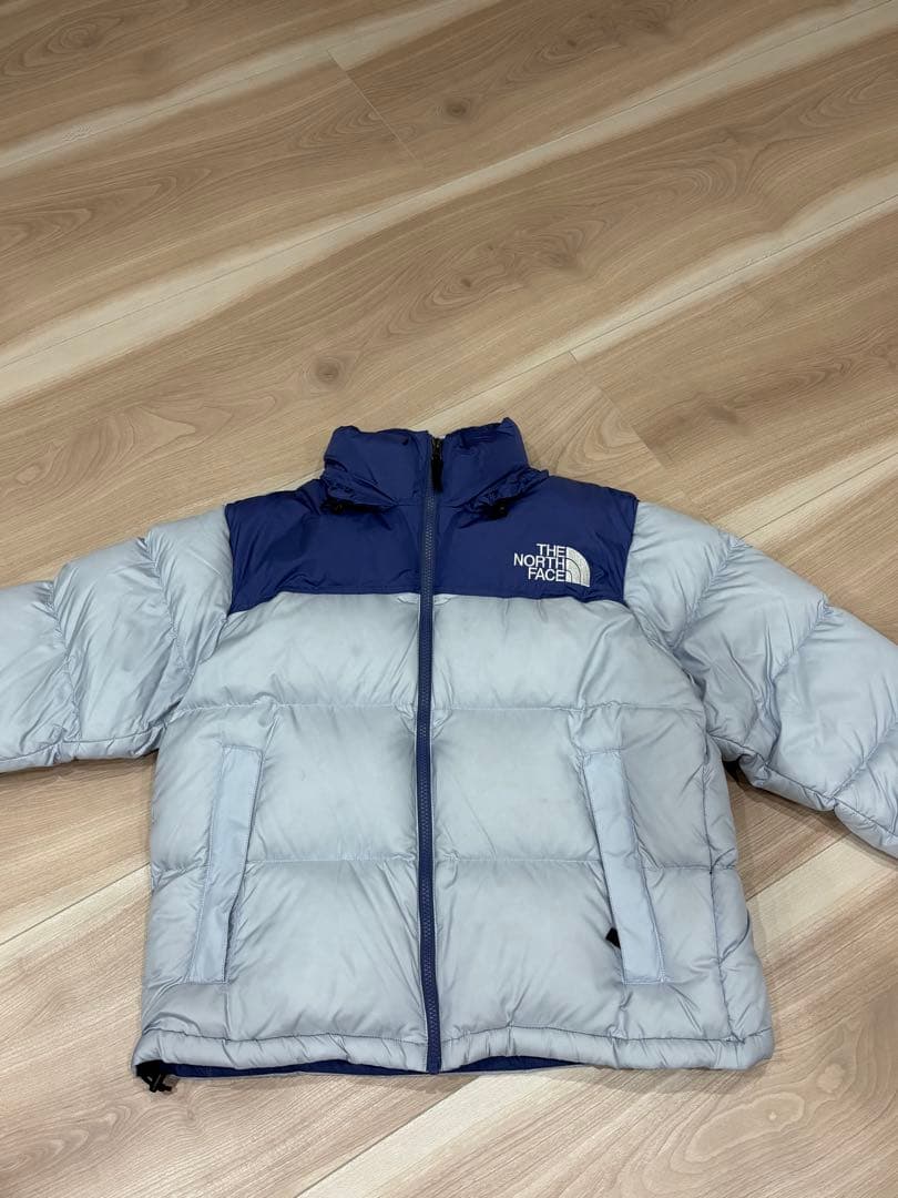 THE NORTH FACE ダウンジャケット グレー/ネイビー